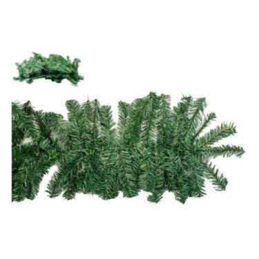 Imagem de Festão Aramado Verde para decoração de natal Ótima qualidade 120 galho