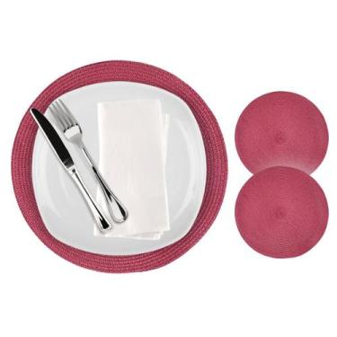Imagem de Kit 2 Jogo Americano Redondo Mesa Posta Sousplat Supla Cozinha 38 cm -