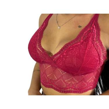Imagem de Cropped C/ Decote Bojo Blusinha Renda R11 - Fanáticos Por Cintas, Verm