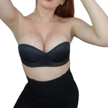 Imagem de Sutiã Top Fashion Com Bojo Sem Alça C30 - Mip's Lingerie, Preto, P, Fe