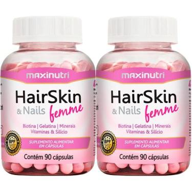 Imagem de Kit 2 Biotina Gelatina Minerais Viaminas e Silício HairSkin e Nails Fe