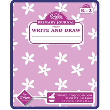 Imagem de O’Mine Lefty Notebooks | Kindergarten Journal with Drawing Area and Artline Doodles Cover: Primary Composition Notebook k-2 Left Handed with Dotted ... (Write and Draw from Left or Right Side)