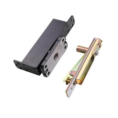 Imagem de Generic Fechadura de porta automática oculta Dobradiça de pivô oculta Fechadura de portão elegante Amortecedor hidráulico de baixo ruído para escritório, Preto