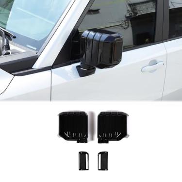 Imagem de Capa de acabamento de espelhos retrovisores compatível com Toyota Land Cruiser 250 Prado LC250 J250/Lexus GX 2024 2025 Acessórios, tampa da tampa do espelho retrovisor da porta lateral (preto piano)