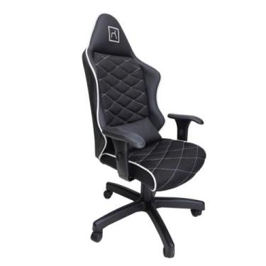 Imagem de Cadeira para Escritório Gamer 126cm X 66cm X 46cm Branco - Vianflex