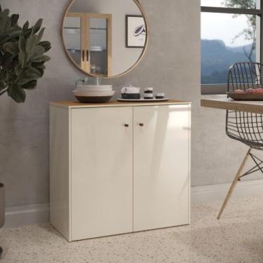 Imagem de Buffet Aparador Livia Office 2 Portas e Tampo MDF Usinado 76cm - FARO 