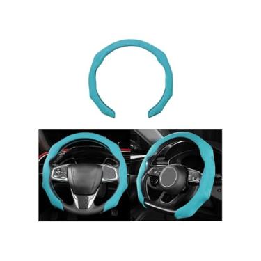 Imagem de Mandark Capa de volante de carro, protetor de volante de veículo esportivo de camurça com encaixe de 38 cm, acessórios de decoração de interiores automotivos confortáveis e antiderrapantes, universal