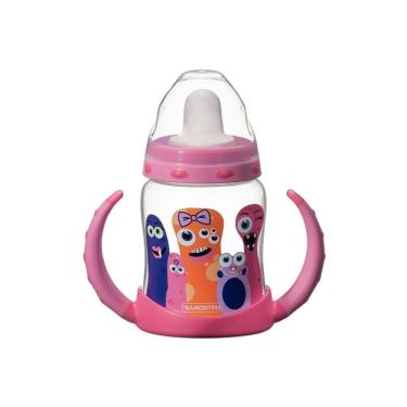 Imagem de Copo Infantil Tramontina Monsterbaby em Polipropileno com Bico de Silicone Rosa