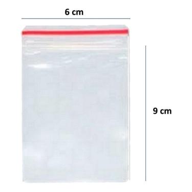Imagem de Saco Plástico Zip Lock Hermético Nº 2 - 6X10 100 Unidades
