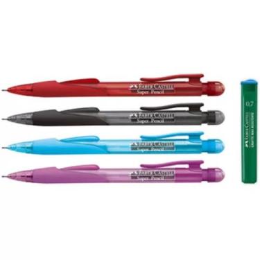 Imagem de Lapiseira 0.7mm Super Pencil Com Borracha E Grafite Minas - Faber-Cast