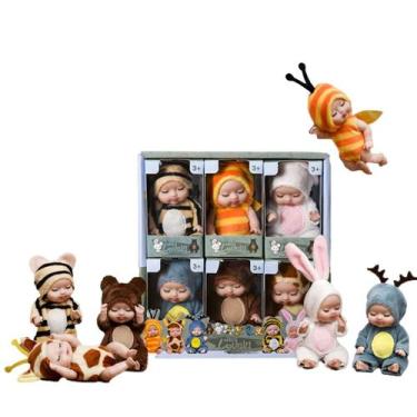 Imagem de Conjunto de mini bonecas TISDEN de 10 cm com roupas para crianças de 3