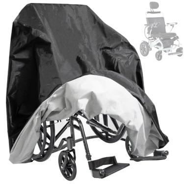 Imagem de LhyBtm Capa Para Cadeira De Rodas, Elétrica À Prova D'Água Com Corda Elástica, Scooter Mobilidade, Protetor Contra Poeira, Sujeira, Neve, Chuva E Raios Solares, Andador Rodas (46,4 X 28,3 47,2 Pol.)