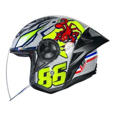 Imagem de Capacete Ls2 Airflow II OF616 S Sting Branco e Amarelo, 58