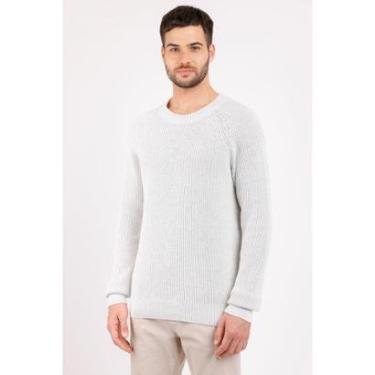 Imagem de Tricot Manga Longa Raglan Mixed Cinza Claro-Masculino