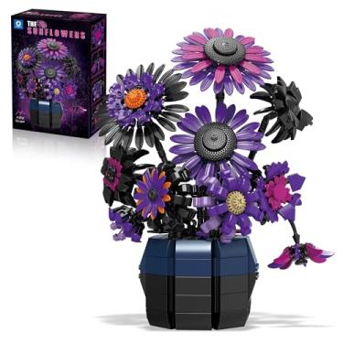 Imagem de chanbrick Sunflower Building Set Flowers Purple Art Compatible with Lego Botanical Collection for Adults Home Decor - 1009 Pcs