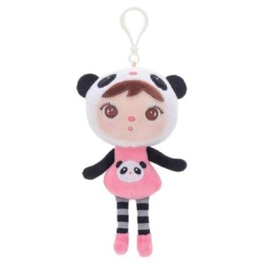 Imagem de Boneca Jimbao Panda, Mini Pelúcia Infantil, 17 cm, Rosa