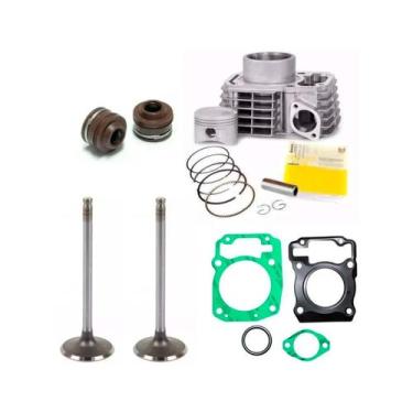 Imagem de Kit Cilindro PISTAO ANEIS Com Válvulas Fan Bros Titan 150 - METAL LEVE