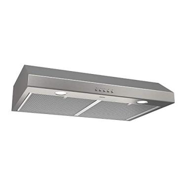 Imagem de Broan-NuTone BCSQ130SS Three-Speed Glacier Under-Cabinet Range Hood with LED Lights ADA Capable, 1.5 Sones, 375 Max Blower CFM, 30-Inch, Stainless Steel