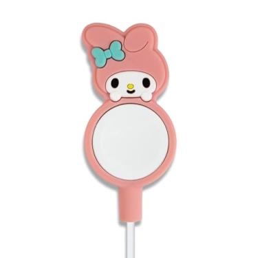 Imagem de Sonix Capa de carregador Sanrio para Apple Watch | Capa de silicone para cabo de carregamento para smartwatch, suporte de base para Apple Watch | My Melody