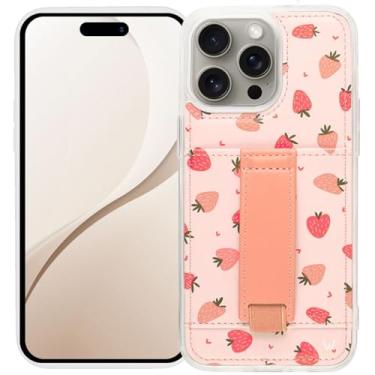 Imagem de Walli Capas para iPhone 15 Pro Max, capa de telefone estética, carteira com suporte para cartão, comporta com segurança até 2 cartões - capa de telefone bonita e moderna para mulheres, serve para