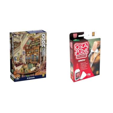 Imagem de Kit Grow Livraria 2000pç + Cola Puzzle