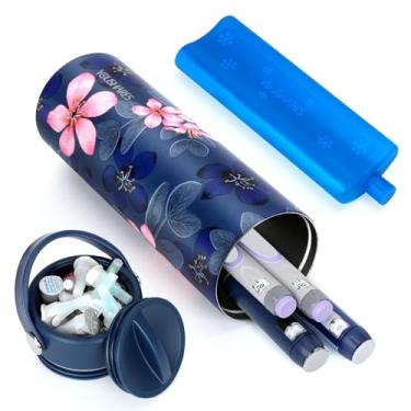 Imagem de YOUSHARES Estojo De Viagem Para Caneta E Refrigerador Insulina 24 Horas, Com Capacidade 1 A 5 Canetas, Bolsa Gelo Aprovada Pela Tsa, Diabetes Portátil, Viagens Longas Uso Diário