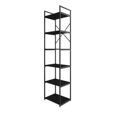 Imagem de Estante Alta C/06 Prateleiras 185x45x33cm Yon Preto Tx/ Preto Tx/