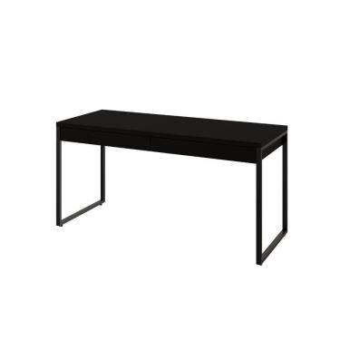 Imagem de Mesa Kuadra Diretor 150x60x75cm C-02 Gavetas Preto ônix - Preto ônix -