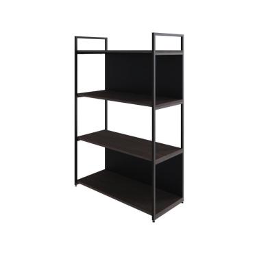 Imagem de Estante C/04 Prateleiras 118x80x33cm C/fundo Yon Terracota/ Terracota/