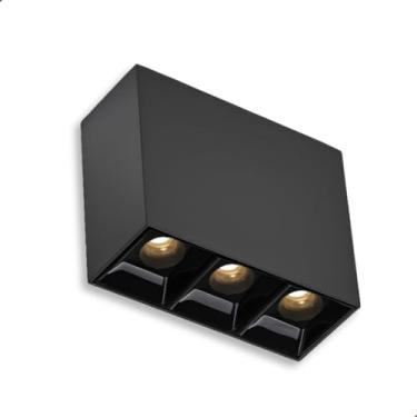 Imagem de Spot Sobrepor De Led 6w 3000k Pontual Linear Alumínio Preto