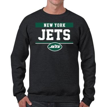 Imagem de Team Fan Apparel NFL Adult Property of Crewneck Moletom de lã - masculino e feminino - Mantenha-se aquecido e represente seu time com estilo
