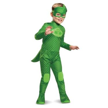 Imagem de Disguise Fantasia De Gekko Pj Masks, Macacão Infantil Luxo Com Luzes E Máscara Personagem, Tamanho Médio (3T-4T), Verde