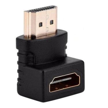 Imagem de Adaptador Hdmi 90 Graus Em L Macho X Fêmea 1.4 P/ Tv Painel - mxt