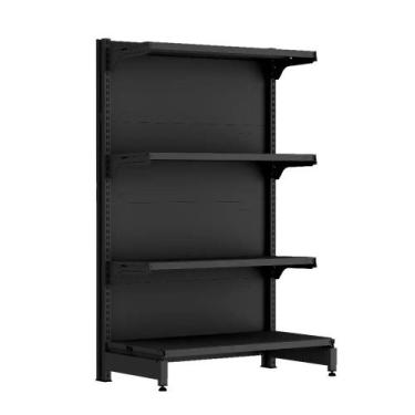 Imagem de Gondola Ponta 137 FIT Preto 4 Bandeja Sp Etiqueta - AMAPÁ