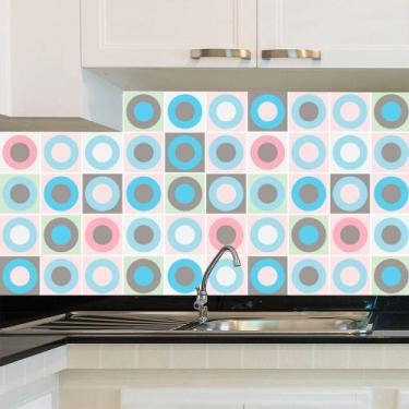 Imagem de Adesivo de Azulejo - Ladrilho Hidráulico - 20cm x 20cm - 24un - 063Azm