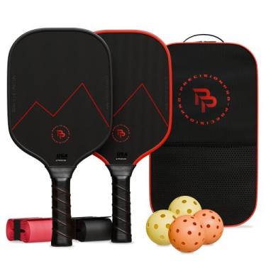 Imagem de Conjunto de 2 fibras de carbono Pickleball Paddle Precision Pro Premiu