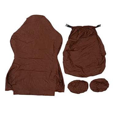 Imagem de Capas para Cadeiras de Jogos, Capas para Cadeiras de Jogos Em Couro PU Proteção Abrangente Capas para Cadeiras de Boa Elasticidade para Cadeiras de Computador Poltronas Cadeiras Giratórias Cadeira de (Cor café escuro)