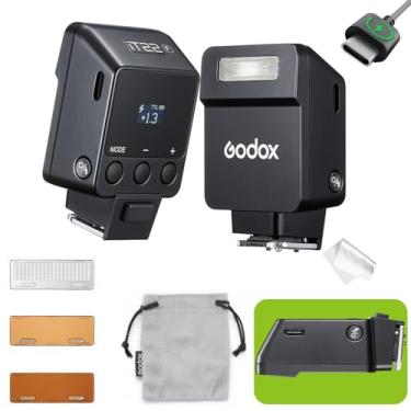 Imagem de Godox Mini flash IT22 F TTL, iT22F IT22 para Fujifilm, GoDox TTL Flash, 700+ Flashes /1,5 s Reciclagem/1/32~1/1, ajustável em ± 1/3 incrementos/carregamento USB-C/HotShoeTrigger, com espalhador e