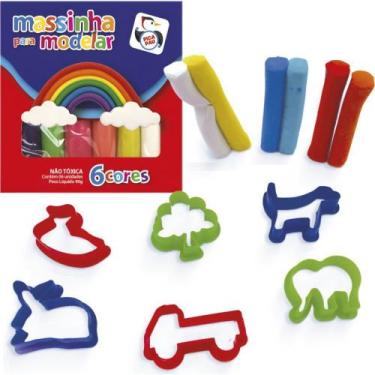 Imagem de Massa para Modelar Criativa Fazendinha 6 Cores C/ACESSORIO - Pica Pau