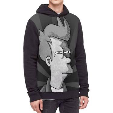 Imagem de Moletom Com Capuz Fry Futurama Ref:698 - smoke, Preto, GG
