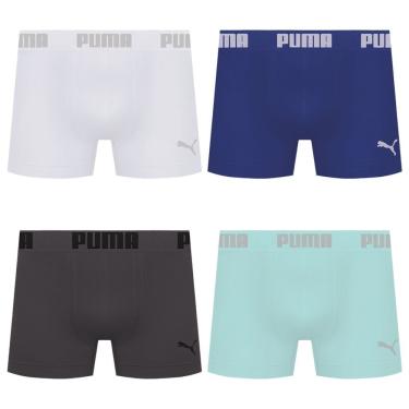 Imagem de Kit 4 Cuecas Puma Boxer Sem Costura Masculina
