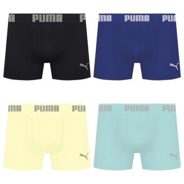 Imagem de Kit 4 Cuecas Puma Boxer Sem Costura Masculina