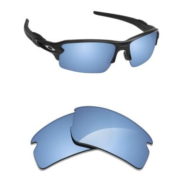 Imagem de Alphax Lentes de reposição polarizadas Elite espelhadas em águas profundas para óculos de sol Oakley Flak XXS OJ9008