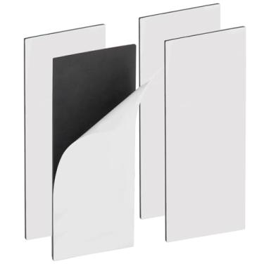 Imagem de Tiras magnéticas com suporte adesivo 3M, fita magnética forte tira magnética plana de borracha, tiras magnéticas adesivas para a maioria das superfícies, quadro branco de geladeira apagável a seco (4