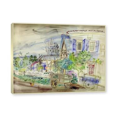 Imagem de Moldura de champanhe. Impressões Raoul Dufy, (As estrelas), pôster de viagem vintage, arte impressionista, imagem de arte de parede em tela para decoração de casa. 40 x 50 cm-15,8 x 19,7 pol