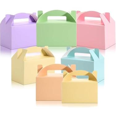 Imagem de Pacote com 26 caixas coloridas para lembrancinhas de aniversário e casamento, doces e salgadinhos