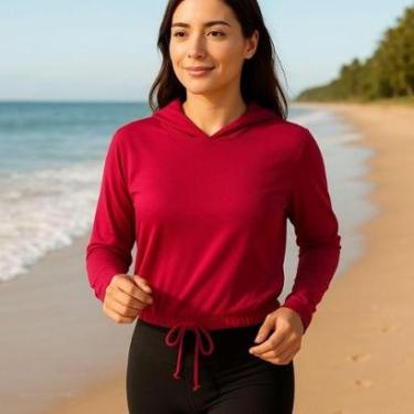 Imagem de Blusa Feminina UV 50+ com Capuz Proteção Solar-Feminino