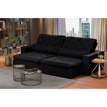 Imagem de Sofá Modular 4 Lugares 2.30M Retrátil E Reclinável Preto