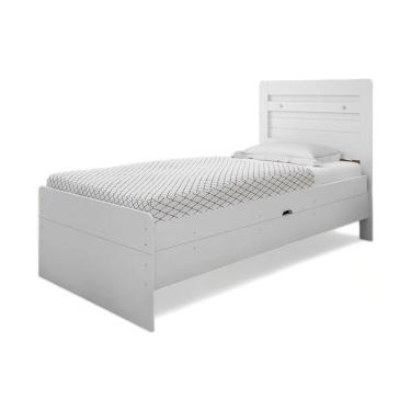 Imagem de Cama Solteiro Larissa Branco Com Colchão Framar