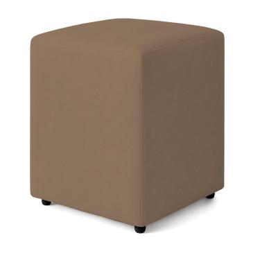 Imagem de Puff Quadrado Decorativo Sienna Veludo - 7 Decor Cappuccino